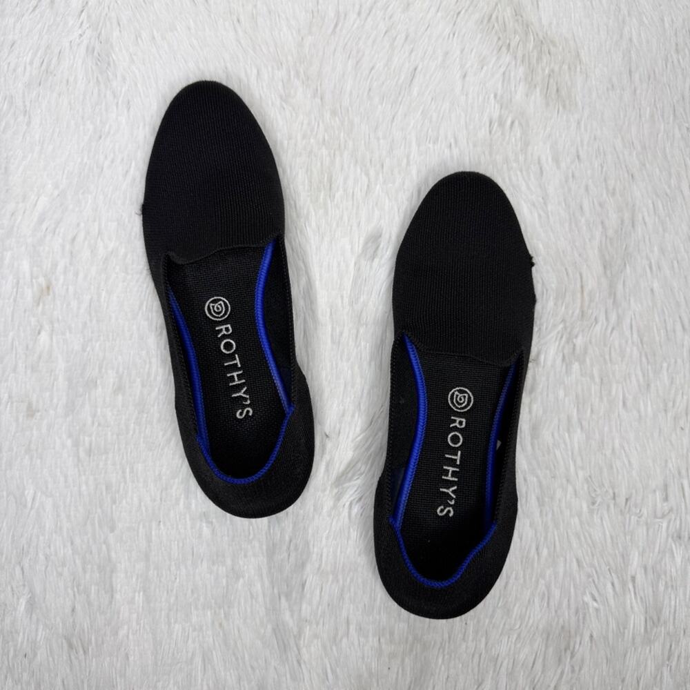 ROTHY’S / The Loafer classic black slip on knit flats / 9.5 *flawed*